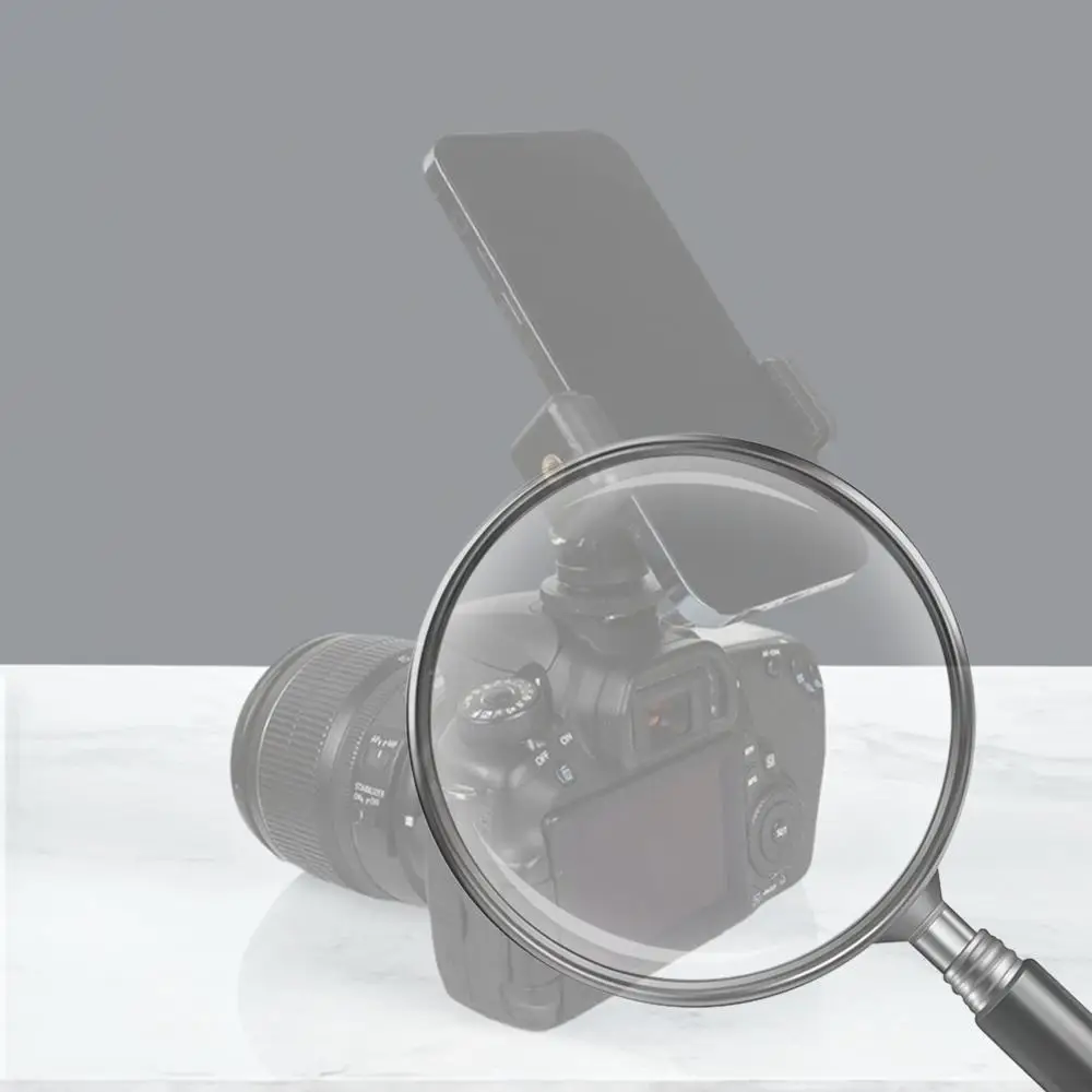 Camera Hot Shoe Phone Tripod Mount Adapter 360° Rotation Camera Hot Shoe Phone Holder for Canon Nikon Sony DSLR Camera