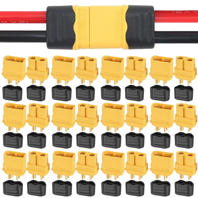 XT60H Female Male Connector Plug with Sheath Housing XT60 Bullet Adapters Connectors for RC Lipo Battery Car Drone Airplane