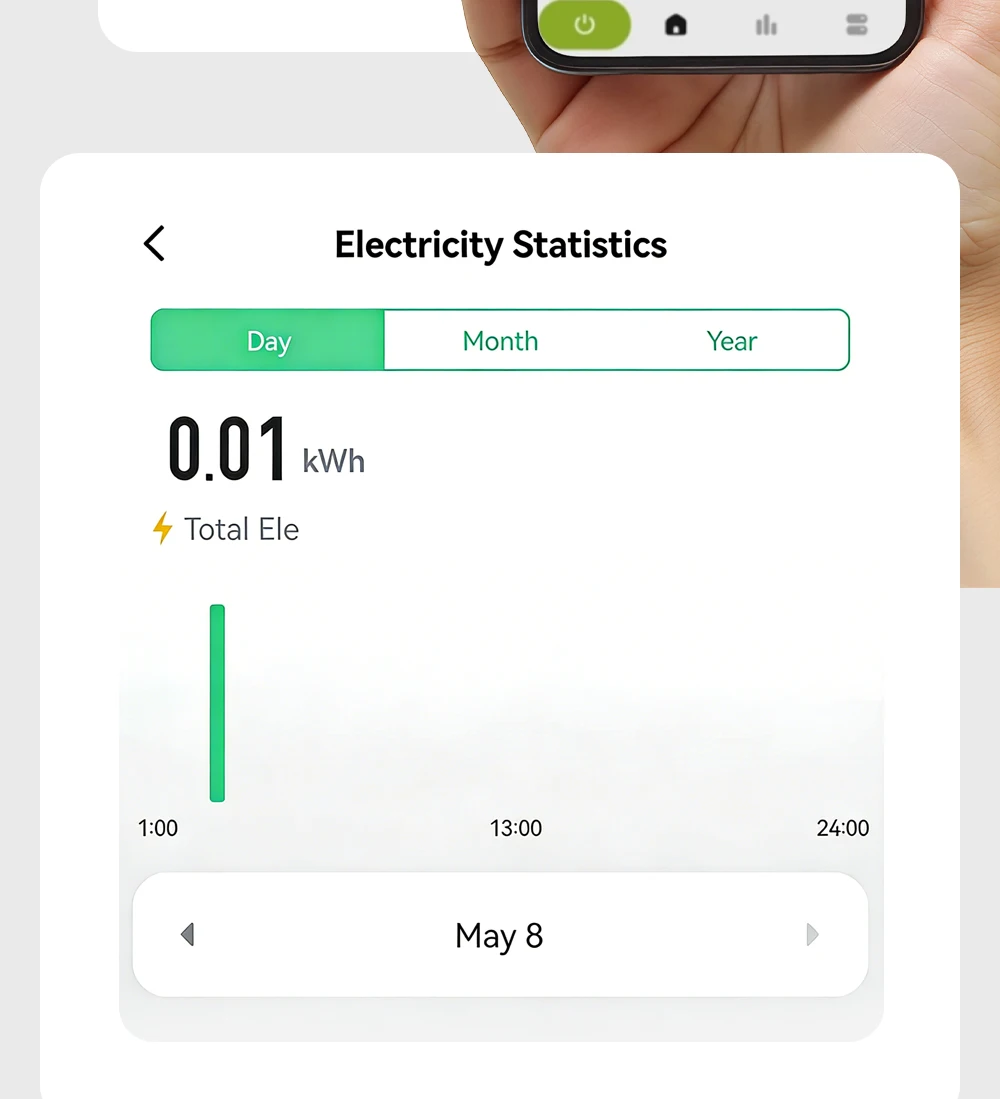 Tuya WiFi DIN-Schienen-Smart-Leistungsschalter 1P+N 63A mit Digitalanzeige, Energiezähler, Spannungs- und Stromschutz, Fernschalter – Detail 8