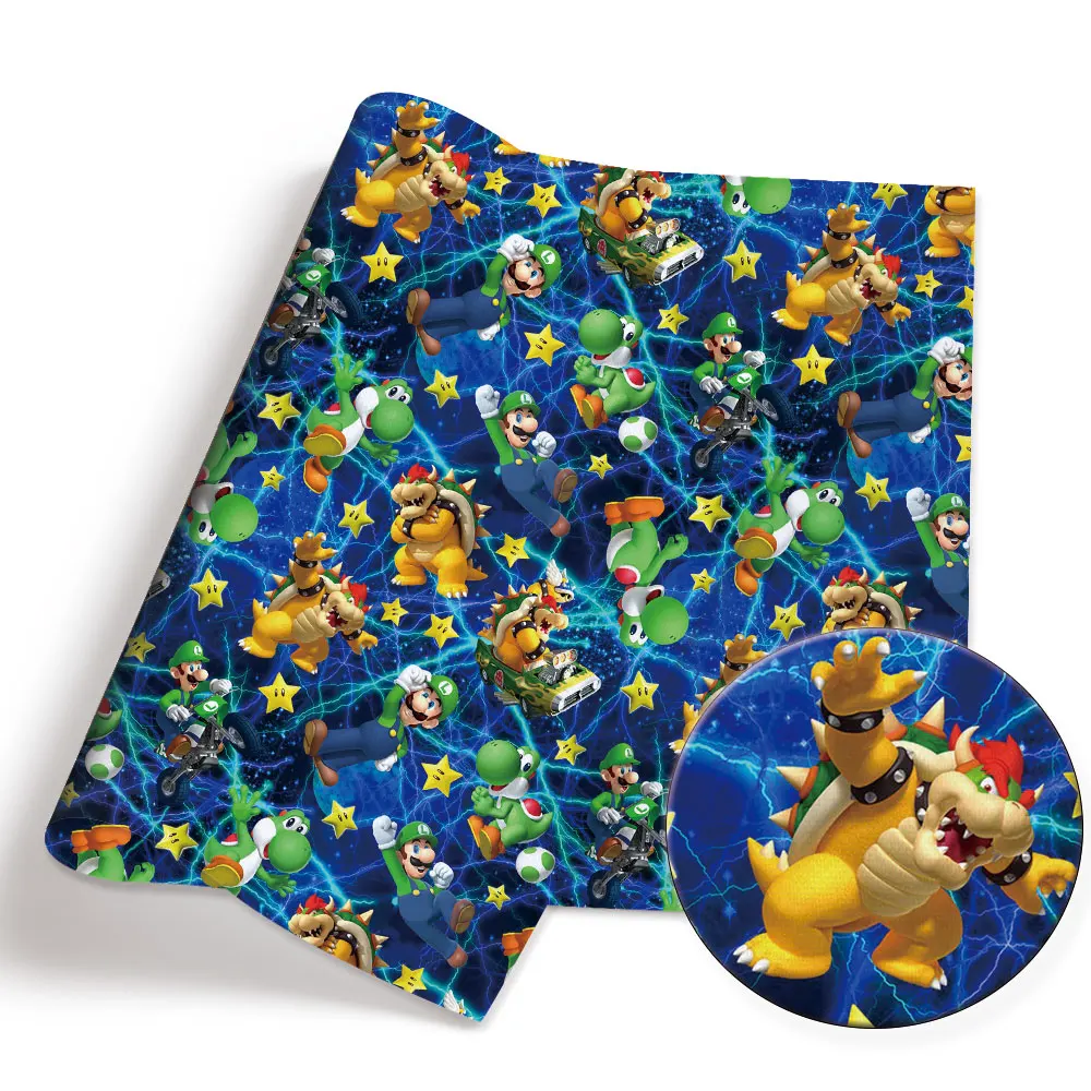 Mario game Fabric140*50cm Handmade Sewing Patchwork Quilting Baby Dress Home Sheet Printed Fabric Fabric Sewing Kids