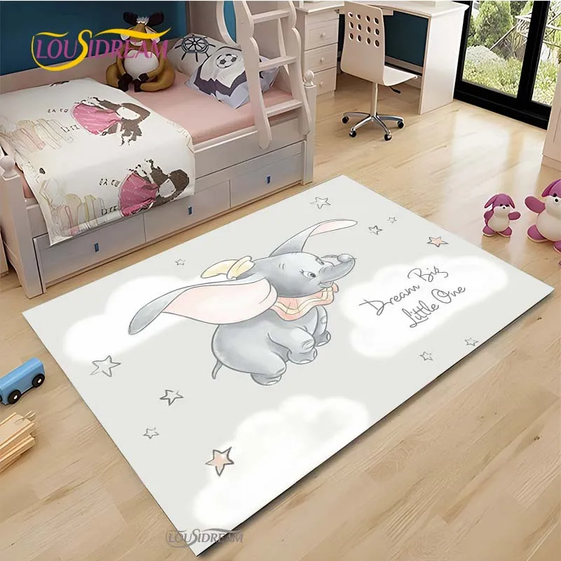 Disney Dumbo Cartoon Anime Carpet for Living Room Bedroom Cute Rug Kitchen Door Kids Un-slip Floor Mats Alfombra Birthday gift