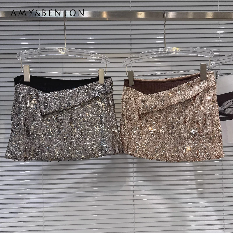 

2026 New Women‘s Clothing Original Retro Design High Waist A-line Skirt Sweet Cool Hot Girl Slimming Bodycon Short Skirts Ladies