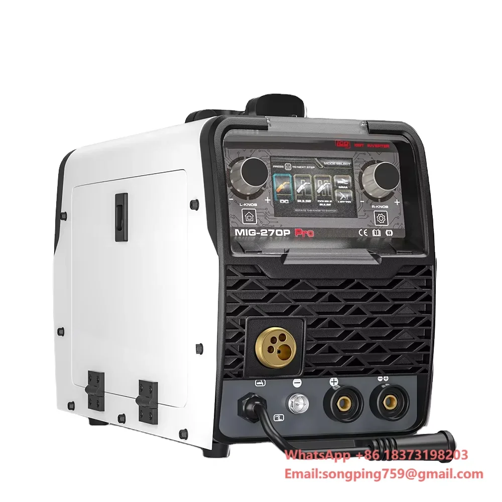 

Corotc 220V DC Inverter LCD Screen New Semi-Automatic MIG Welding Machine with Lift TIG MMA Spool G un for Stainless Steel 0.8mm