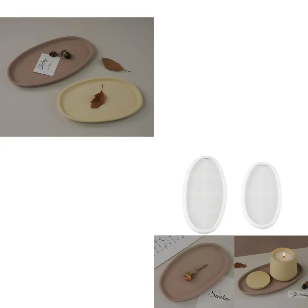  Agate Dish Silicone Mold Epoxy Resin Casting Mold for Jewelry Plate Rolling Tray