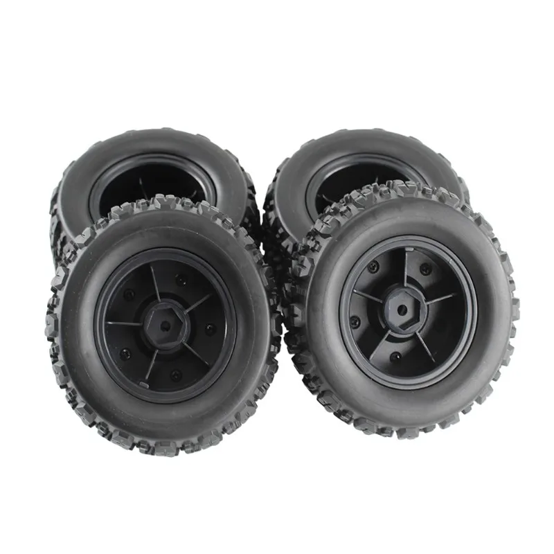 YSUN-For SCY 16101/16101PRO 16102 16102PRO 1/16 RC 자동차 액세서리 4개 90mm 오프로드 타이어 S-패턴 대형 풋 타이어