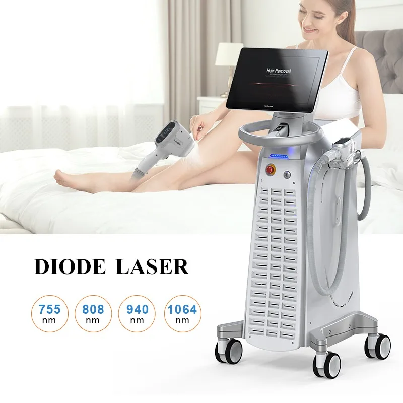 

Laser Depilation Permanent 755nm 808nm 940nm 1064nm 4 Wavelengths Diode Laser Hair Removal Machine Depilation Epilator