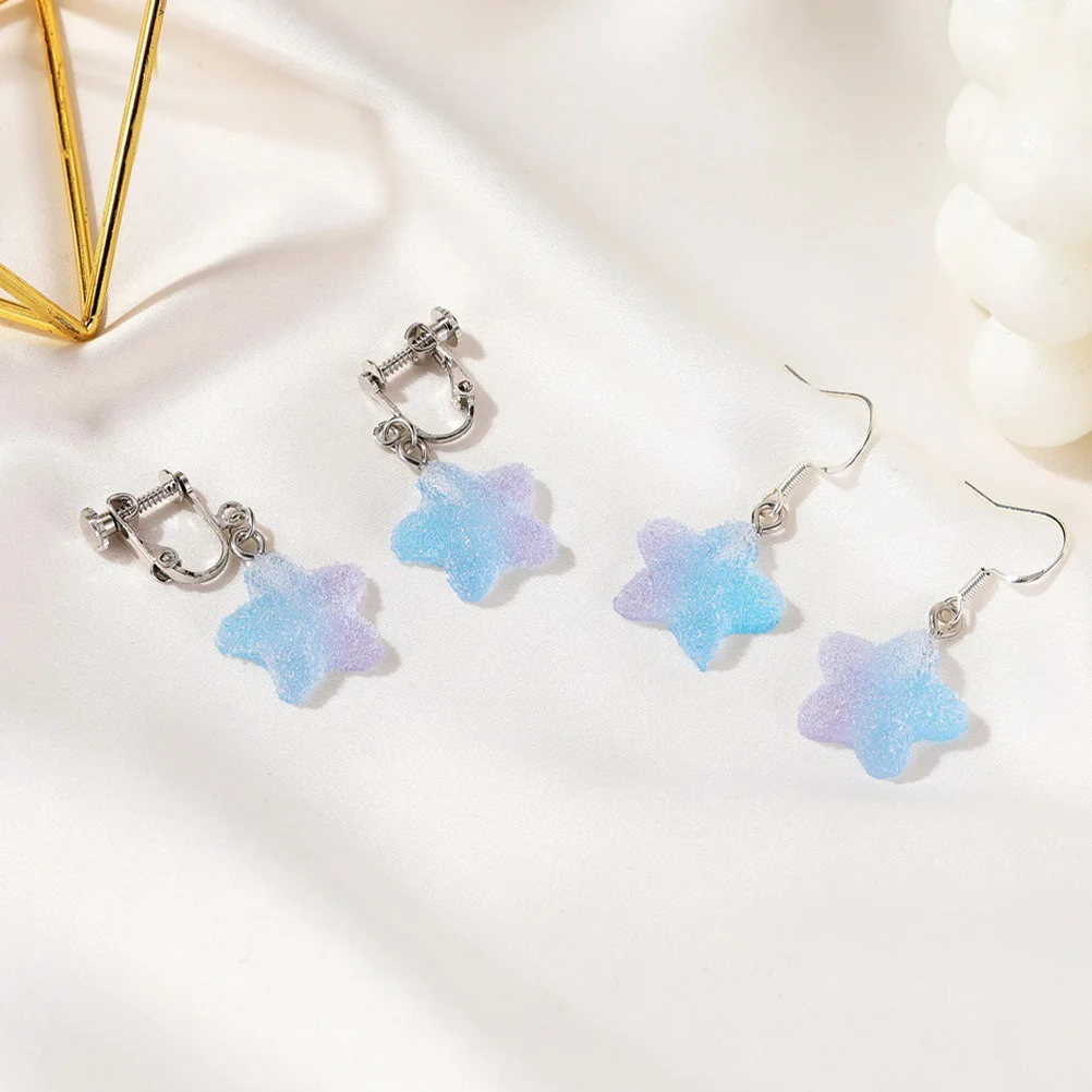 5 paia di orecchini a forma di stella creativi, ciondolo delicato per donne e ragazze, adorabili decorazioni per l'orecchio, feste di compleanno, festival, regalo, moda durevole