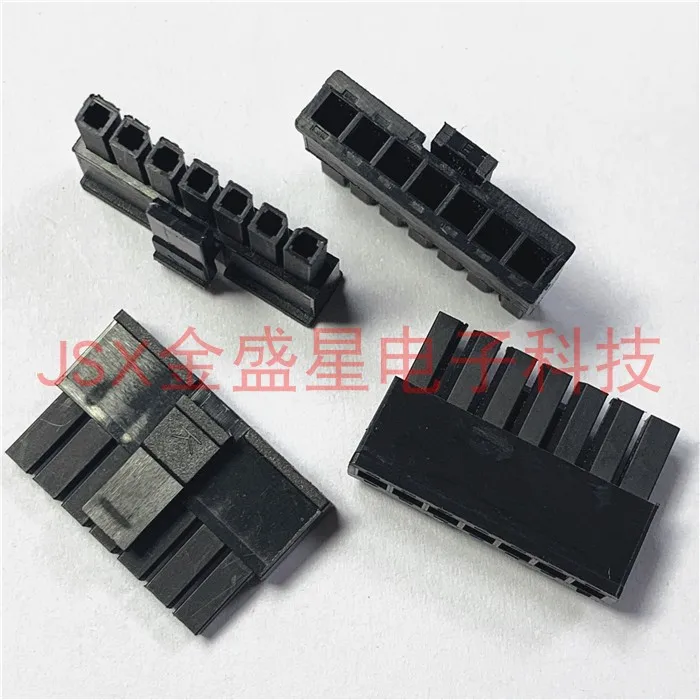 Wire to board connector 43645-0700 black rubber shell single row 7P female socket connector 3.0mm spacing