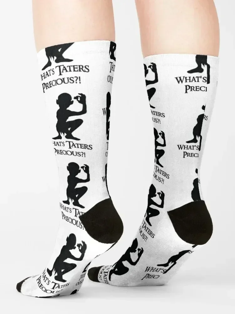 What's Taters Precious! Socks with print hiphop cotton Crossfit Socks For Women Men's