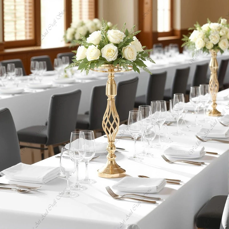 

10 шт. f30 52-100 см, свадебные реквизиты, декор для свадебной сцены, золотые подсвечники, цветочные композиции для свадьбы ivy711