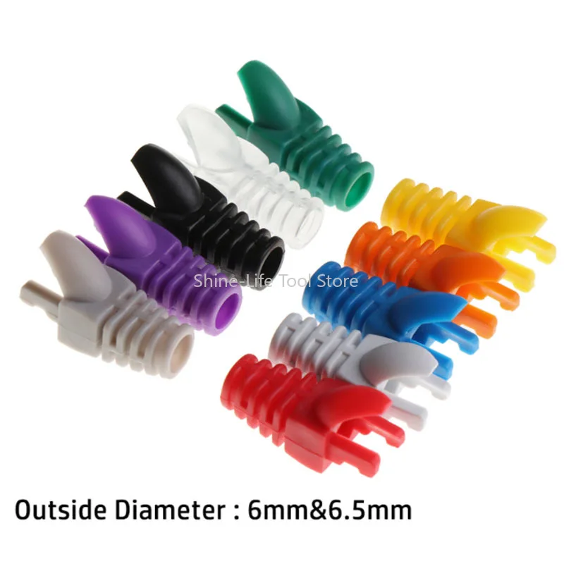 CAT6 RJ45 Ethernet Network Cable Crystal Head Sheath Adapter Cap Multicolour Cable Connector Plug Cover