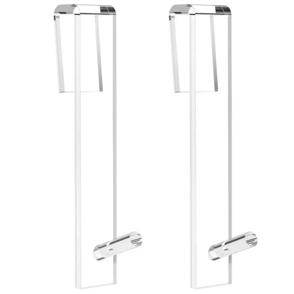 Acrylic Bathroom Shower Door Hook Over Glass Door Shower Towel Rack Punch-Free Bathroom Bathrobe Hanger Transparent Towel Hooks