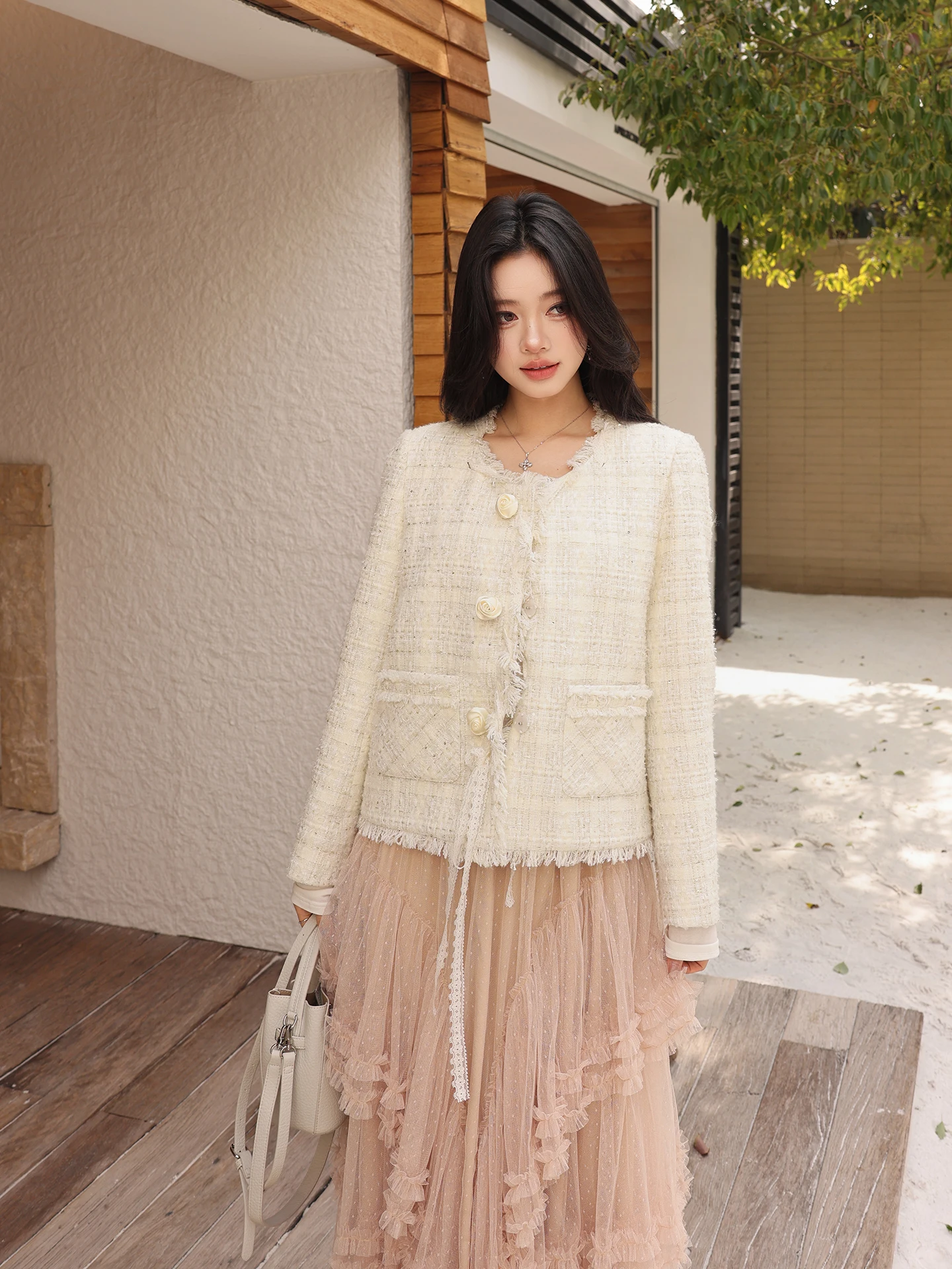 

Женская модная куртка Fene Commute с 3D-цветами, стразами и розами, верхняя одежда ME Brand