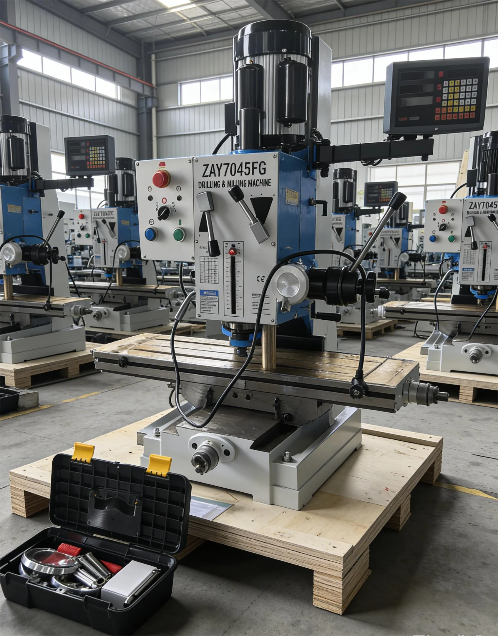 New ZX7045 Manual Universal Vertical Column Drilling Milling Machine PLC Bearing CE Certified Home Use 220V Easy Operation