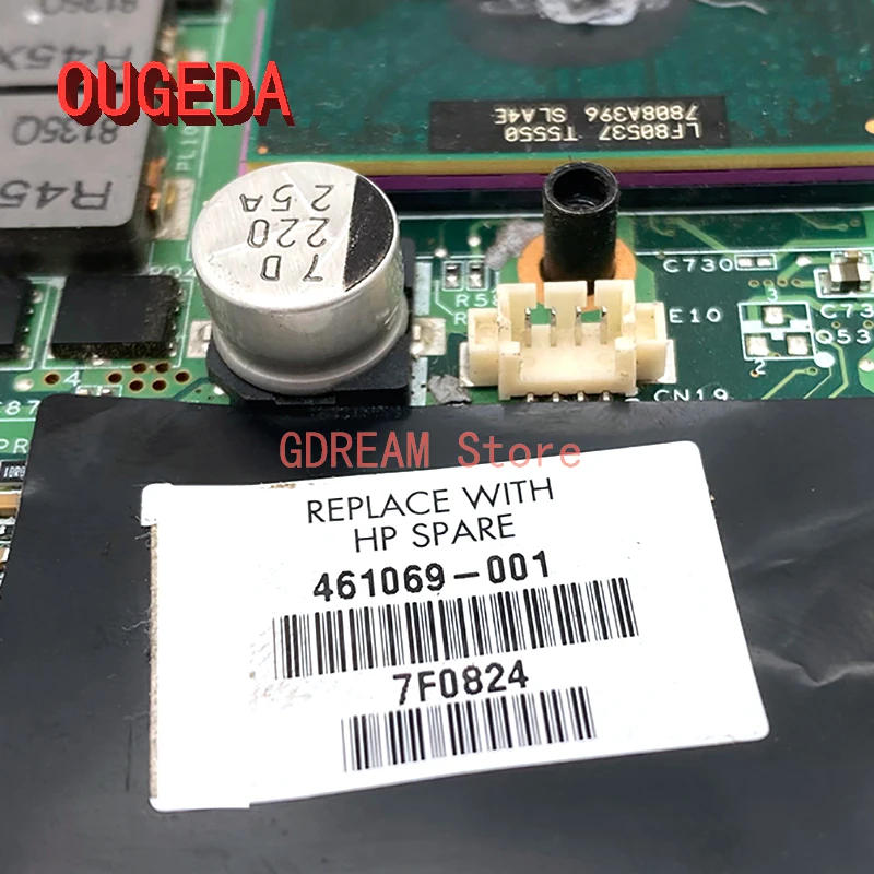 Imagem -06 - Ougeda Da0at5mb8e0 461069001 447983-001 para hp Pavilion Dv9000 Dv9500 Dv9700 Laptop Placa-mãe 8600m Gpu Livre Cpu Ddr2