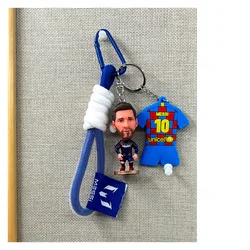 Cristiano Ronaldo doll keychain, sports star character, star decorative buckle character, birthday gift for boys and girls