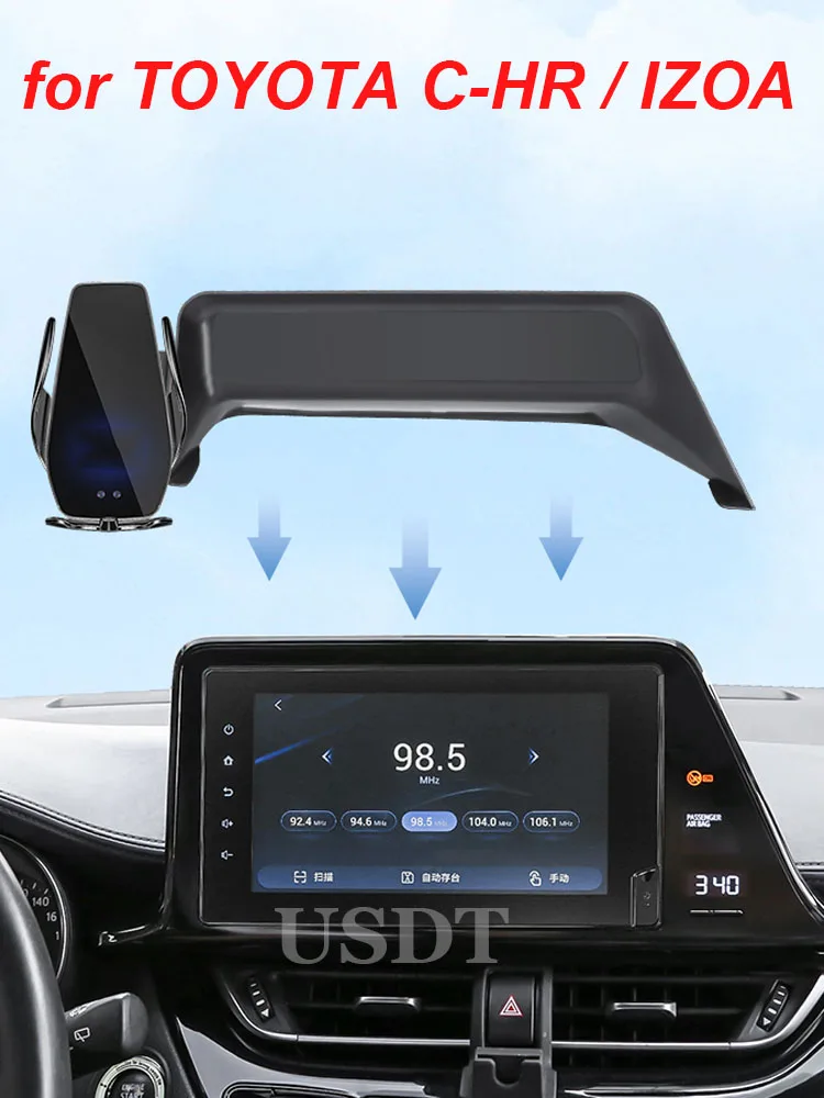 

Car Mobile Phone Holder GPS Navigation Bracket For TOYOTA CHR IZOA 2018 2019 2020 2021 2022 2023 2024 Wireless Charger Stand