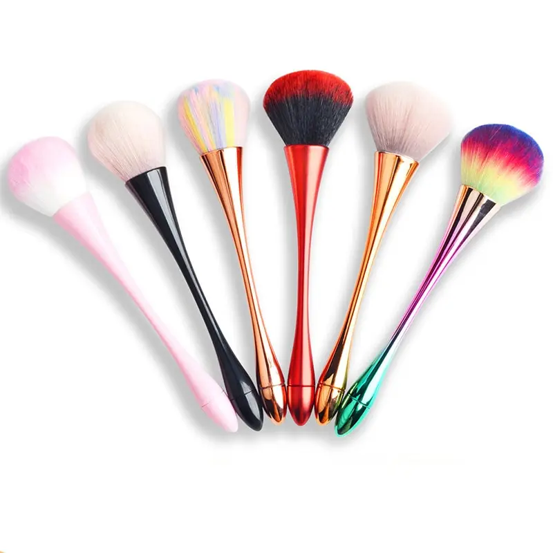 6 Styles Gold Powder Brush Professional Nail Art Make Up Brush Large Cosmetic Face Cont Cosmetic Face Cont Brocha Colorete Tools