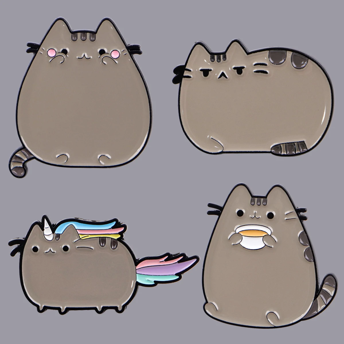 

Cartoon Lucky Chubby Cat Enamel Pin Kawaii Animal Charm Brooches on Clothes Badge Bag Clothes Lapel Jewelry Gifts for Friends