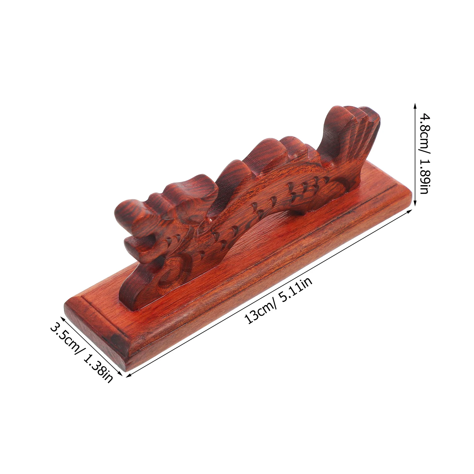 

Dragon Shaped Wood Brush Rest Chinese Style Writing Pen Holder For Calligraphy Painting Ink Brush Organizer