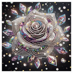 Special Shape Diamond Art Kits for Beginners and Adults,Gorgeous Rose Diamond Art Painting Kits for Home Wall Decoration Gifts
