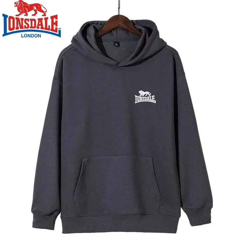

Embroidery LONSDALE New Sweatshirts Hoodies Spring Autumn Cotton Sweatshirt High Quality Men Tops Male Hip Hop Pullover