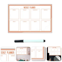 Whiteboard Stickers Daily Schedule Days of The Week for Label Labels Grid Repeatedly Erase Dry Erasable Blackboard Magnetic