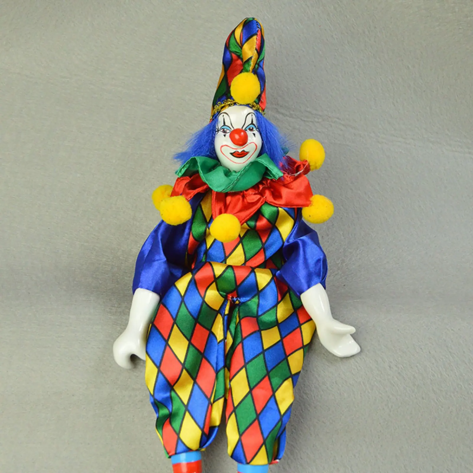 Figura de payaso sentado en cerámica – Decoración colorida para estante - imagen 3