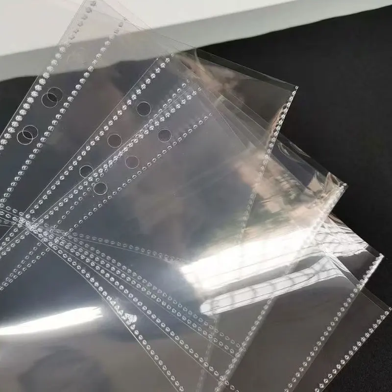 30pcs A5 Clear Photo Album Refill Pages Card Protector 6 Hole Binder Loose Leaf Transparent Sheet Double Side Pockets Organizer