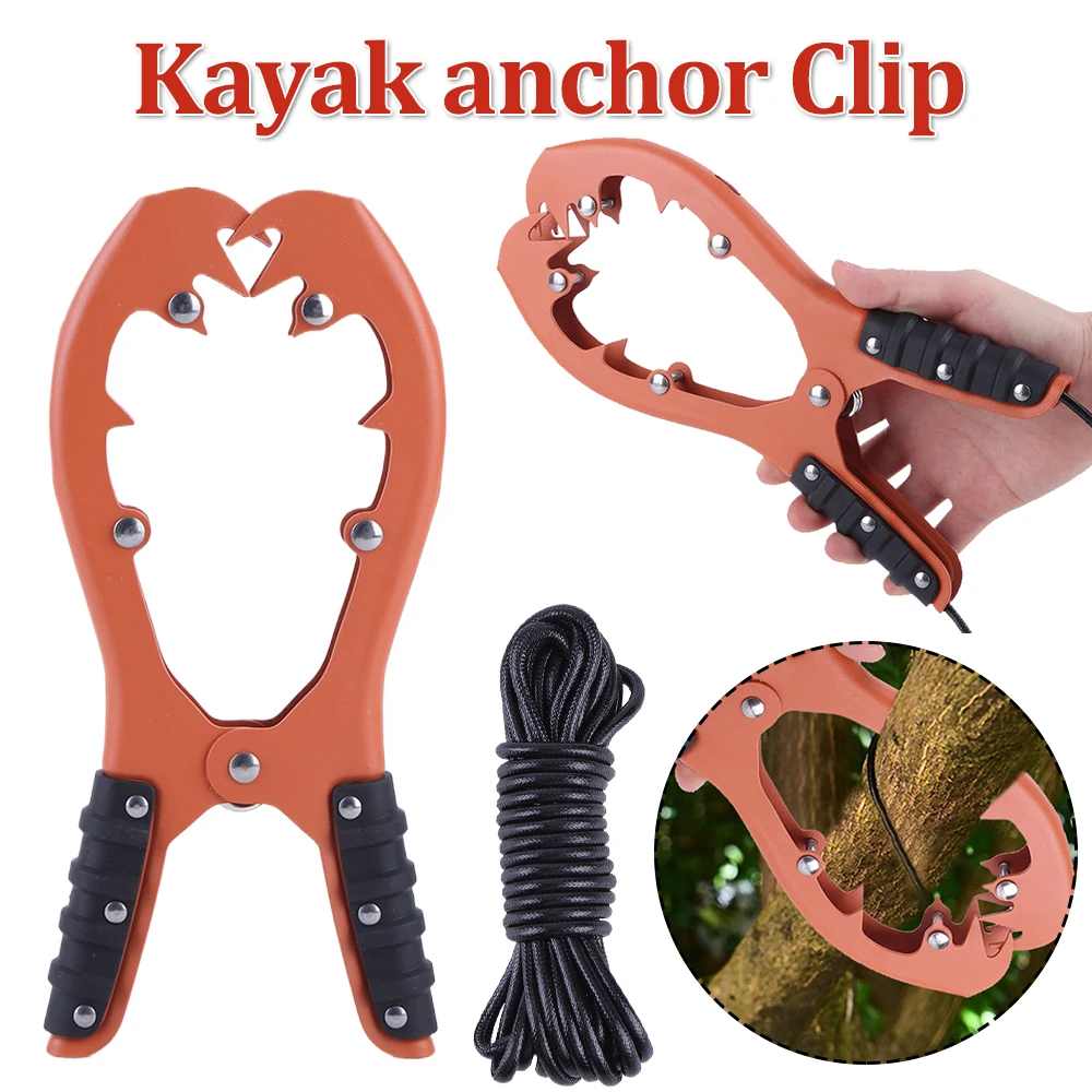 Agarre de anclaje para Kayak con boca de sujeción grande, cepillo de pesca silencioso, agarre de anclaje de acero inoxidable para pesca, canotaje, Camping