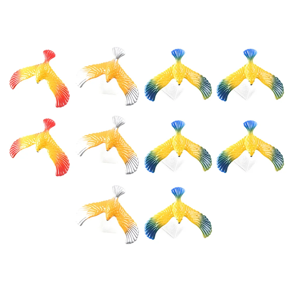 

10 Pcs Vintage Balancing Eagle Toy Child Toys for Birds Balance Plastic Mini Animal Figurines Balanced