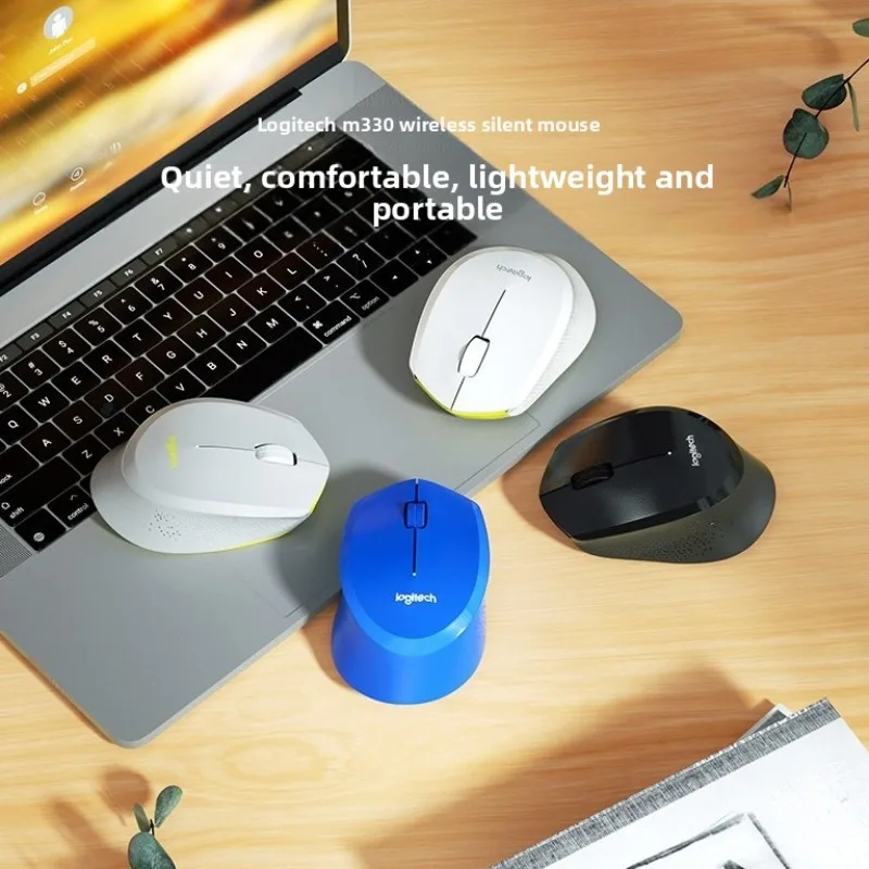 Logitech M330/M331 Mouse silencioso sem fio para laptops e desktops, mouse de computador ergonômico portátil com bateria de longa duração