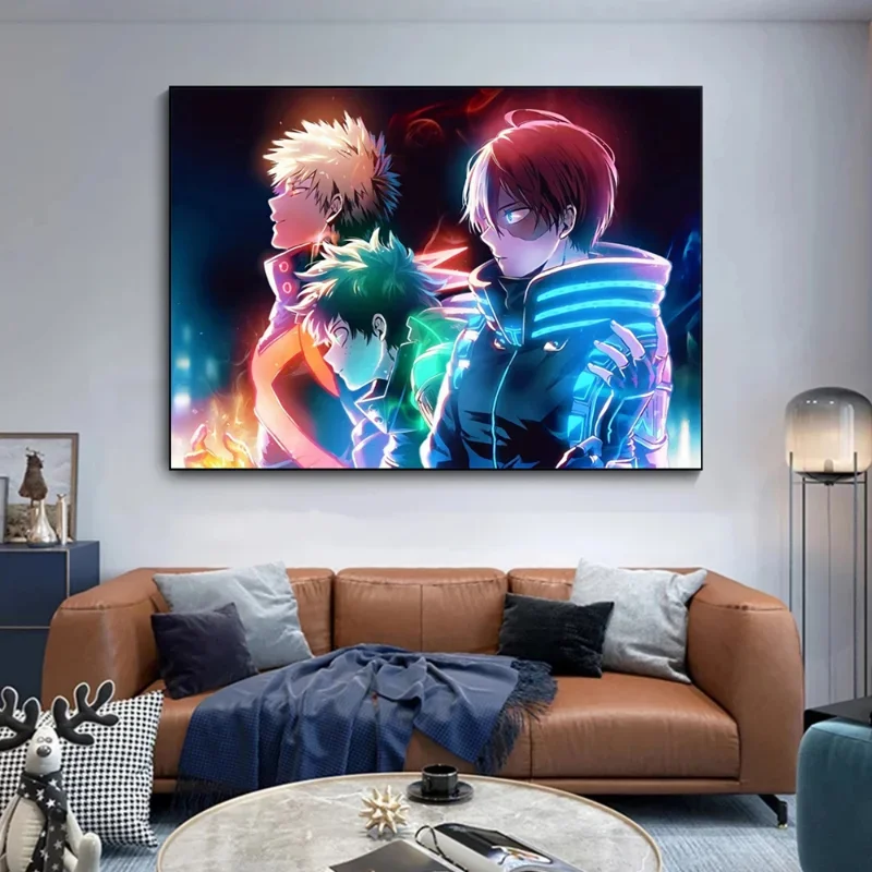 My Hero Academia Deku Poster Anime BNHA Midoriya Izuku Canvas Painting Comics Wall Art Print Picture for Bedroom Home Decor