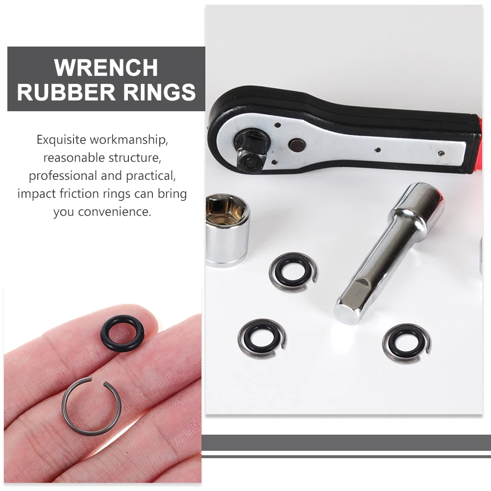 

8 Sets Electric Wrench Retaining ring Socket Retainer Tool Parts Rubber Rings 125mm Square Drive Impact Wrench