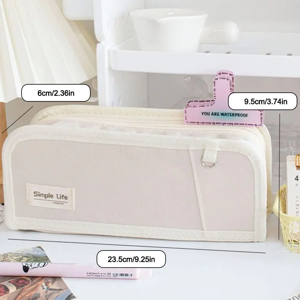 Portable Oxford Pen Bag Large Capacity Multi-function Stationery Storage Bag Pencil Case Student