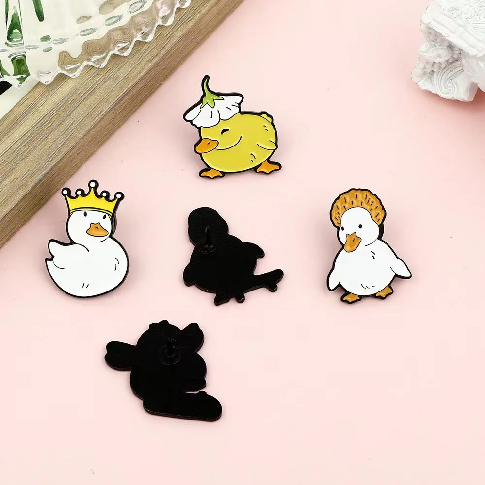 Pin Club | Animal Skateboard Duck Metal Brooch Cute Naughty Goose Chicken Funny Lapel Badges Clothes Hat Jewelry Gift Wholesale