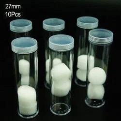 10pcs 27/30mm Coin Storage Tube Penny Coin Capsules Tube Coin Organizer For Coin Collection Protection Tube Boxes Container