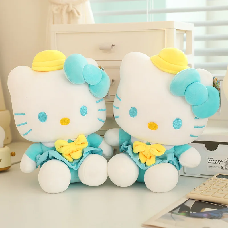 

New Cute Sanrio Kindergarten Kitty Cat Doll 23cm Plush Toy Children'S Gift Pillow Decoration Ornament Cute Doll Cloth Doll Gift