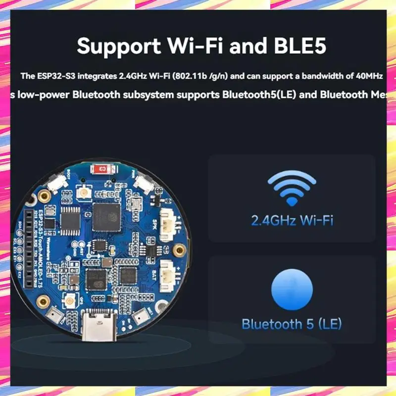 AIAI ESP32 Deepseek Xiaozhi AI Voice Chat Robot 1.75Inch Touchscreen Development Board With Speaker Support Voice Recognition