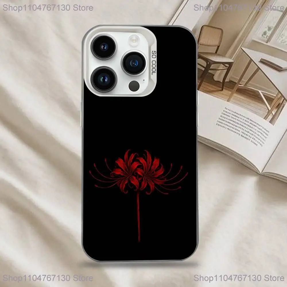 Funda de teléfono Red Spider Lily Flower of Hell para iPhone 17,16,15,14,13,12,11, Mini,Pro,SE,MAX, funda blanca mate a prueba de golpes