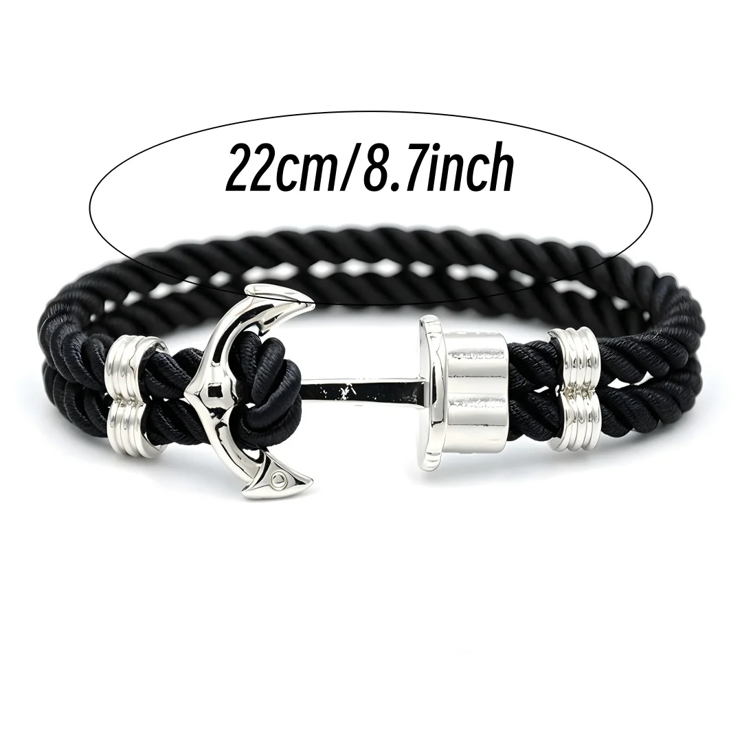 Blue Sailor Bracelet Ship Anchor Bracelet for Women Men