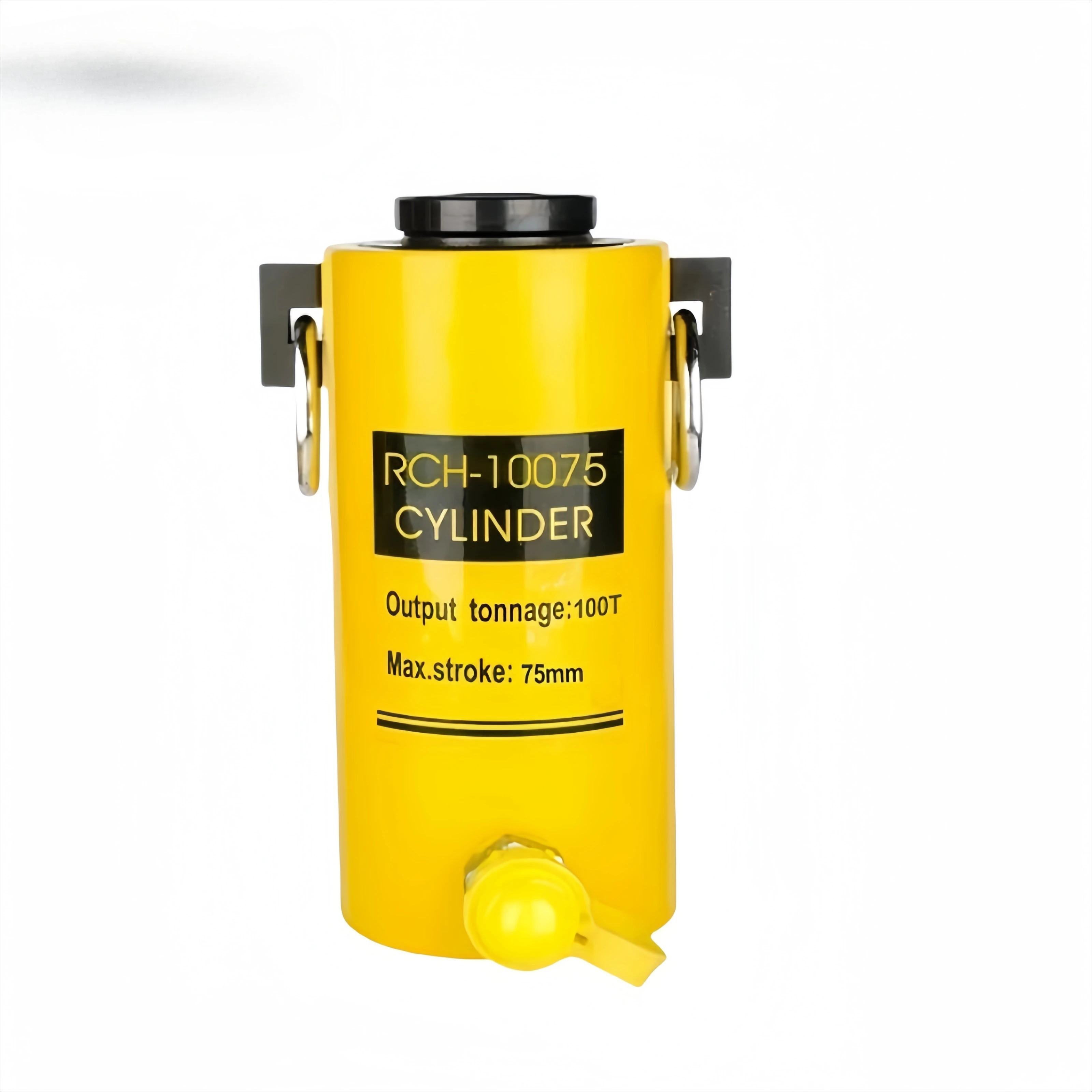 75 50t Capacity Steel Hollow Plunger Jack 75mm Hollow Plunger RamHeavy Duty 100ton Stroke Hydraulic Hollow Cylinder RCH-100