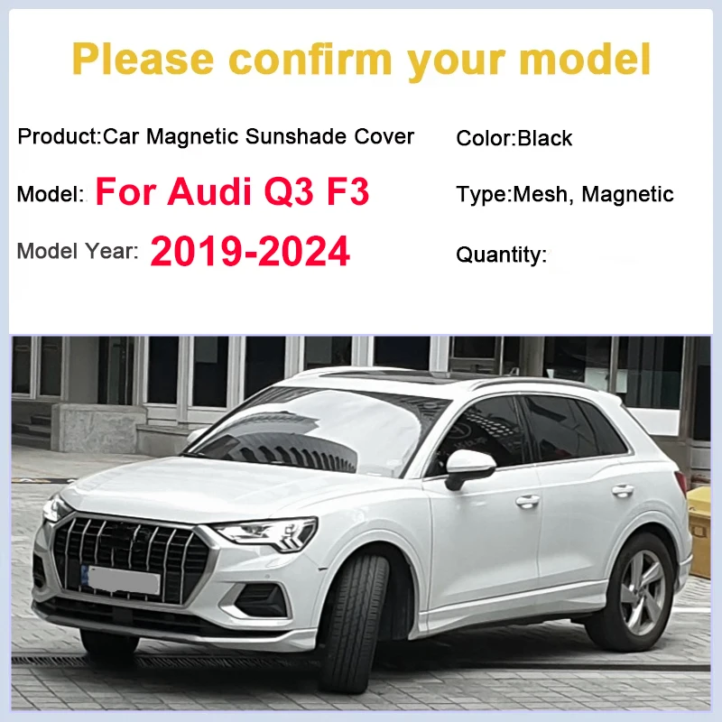

Car Sunshade For Audi Q3 Accessories F3 2019-2024 Window Foils Heat Insulating Visor UV Protection Auto Tool Body Kits Auto Part