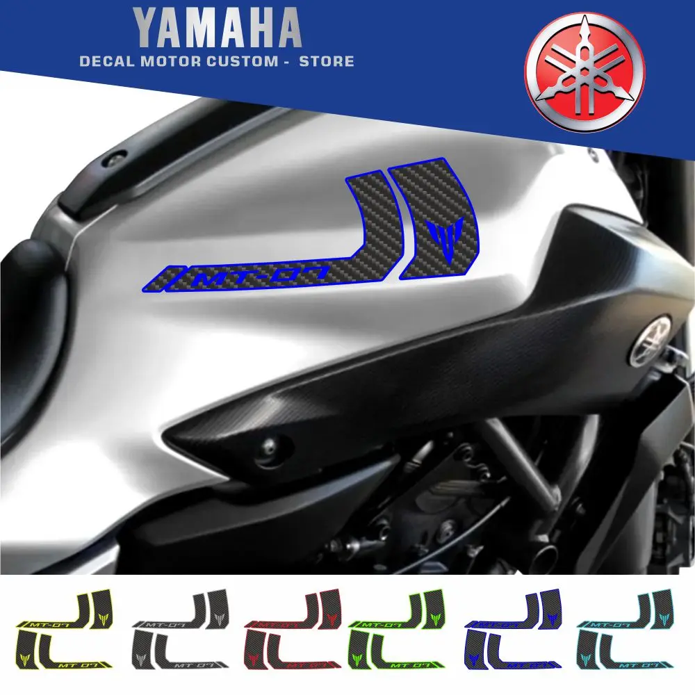 

MT-07 FZ07 Motorcycle Fuel Tank Carbon Sticker Decal Custom Color For YAMAHA MT07 FZ07 Sticker Decal