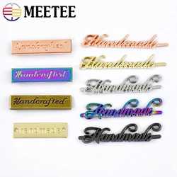 10/20pcs Meetee Metal Bag Labels Tag Handmade Handcrafted Decorative Buckle Clasp Purse Luggage DIY Sewing Hardware Accessories