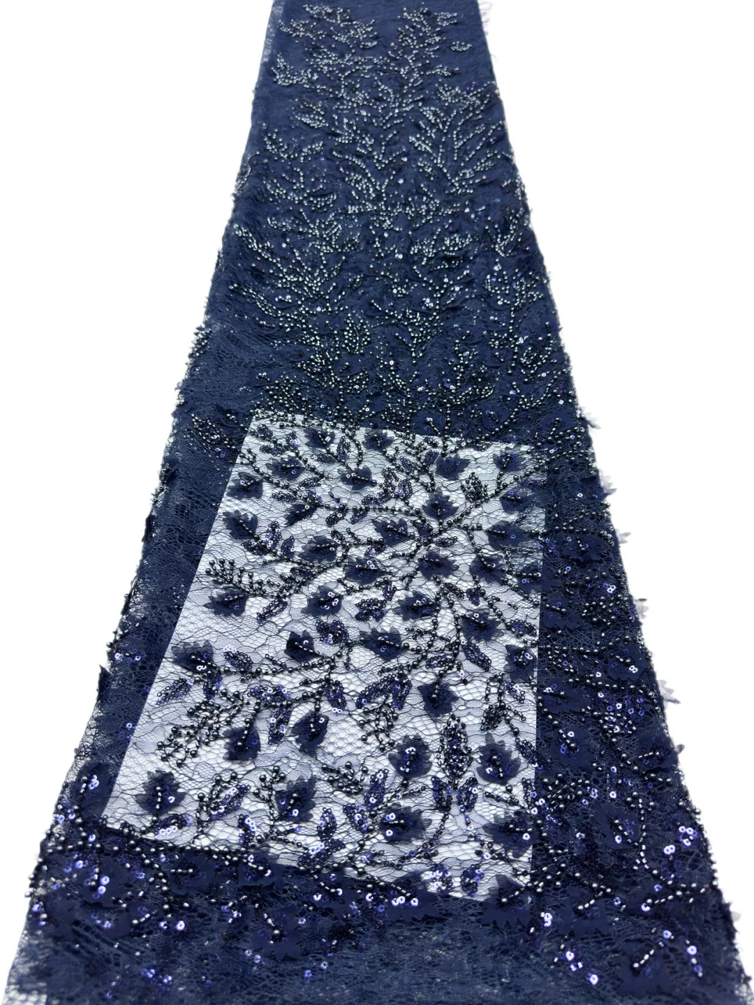 

High-Quality Nigerian Luxury Sequins Net Lace Fabric African Tulle for Women Wedding Party Dress Sewing French Style 5 Yards
