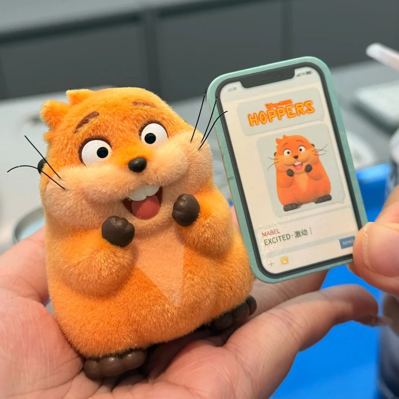 

In Stock Original Genuine Pixar Beaver Hoppers Figure Flocking Blind Box Toy Collectible Mini Models Doll Movie Birthday Gifts