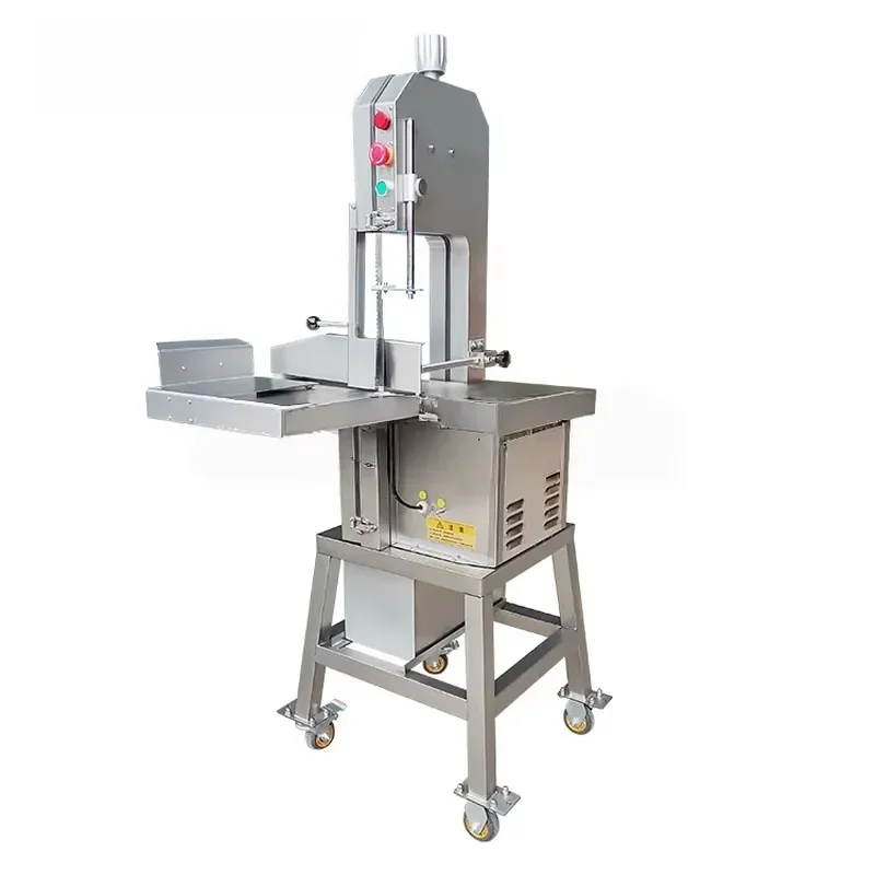 1500W Heavy Duty Industrial Automatic High Precision Bone Cutter for Frozen Meat Cutting with Anti Skid Casters