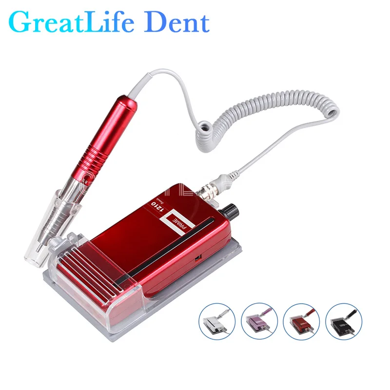 

GreatLife Dent 30000 Rpm Prime 1210 Portable Manicure Nail Drill Set Rechargeable Electric Brushless Handpiece Motor Micromotor