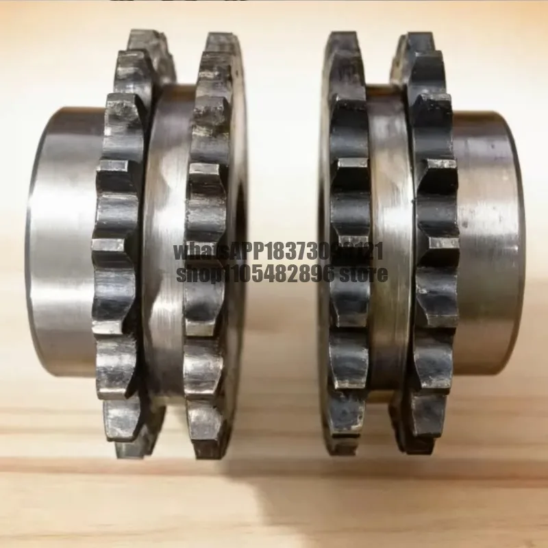 Flat double sprocket 1.6 inch double row sprocket 28A-2 chain teeth 10 teeth-25 teeth sprocket accessories Daquan
